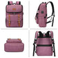 Vintage Backpack Travel Laptop Backpack with usb Charging Port for Women & Men College Backpack Fits 15.6 Inch Laptop Purple Brown