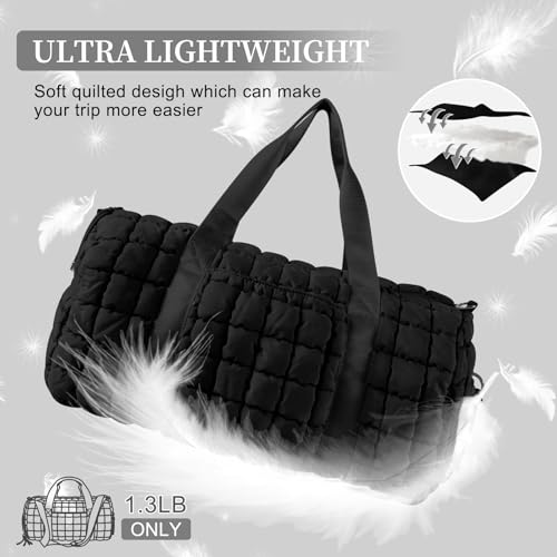 Quilted Travel Duffle Bag Gym Bag for Women