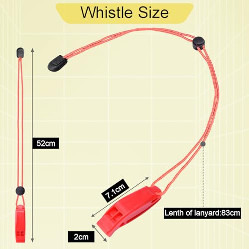 4 Pack Emergency Whistles