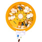 Weekly Pill Organizer 7 Compartment Rotating Pill Box for Daily (2 Count)