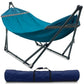 Ultimate Relaxation Portable Hammock Stand with Cotton Canvas Net