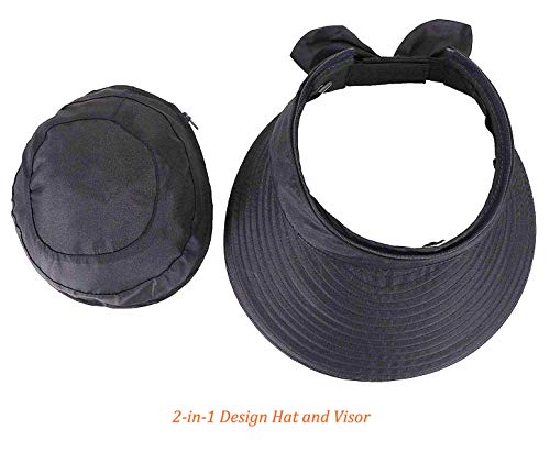 Sun Hats for Women with UV Protection Wide Brim Sun Hat Visor Summer Beach Outdoor Foldable Womens Cap
