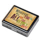 Silver Vintage Pill Box 7 Day Metal Pill Box with Mirror and 8 Compartments Cute Travel Pill Organizer for Purse (8 Count)