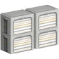4 Pack Clothes Storage Bins with Metal Frame (4 Count)
