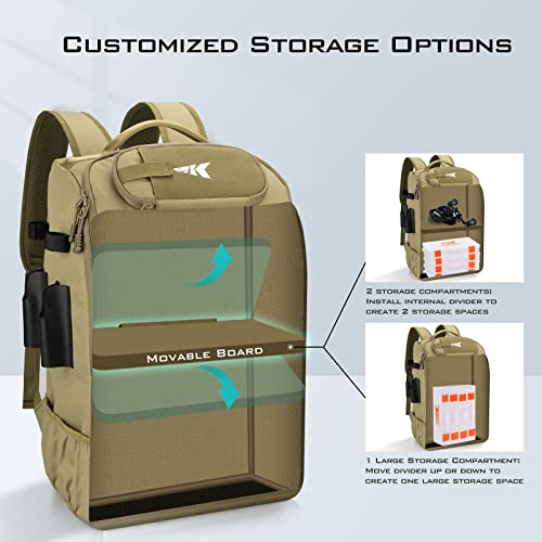 KarryAll Fishing Backpack with Rod Holder 4 Tackle Boxes