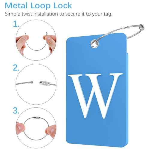 2 Pack Initial Luggage Tags for Suitcases Airplane Travel Essentials (2 Count)