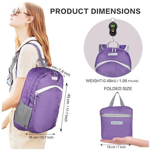 35L Foldable Waterproof Backpack For Outdoor Sports With Inside Wet Clothes Compartment Packable For Multiple Uses Ultra Lightweight Ideal For Hiking Men And Women Travel