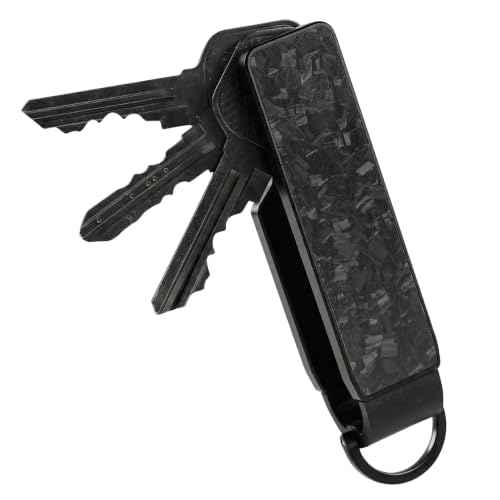 Metallic Aluminum Black Forge Carbon Fiber Key Organizer holder