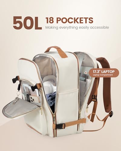 50L Travel Backpack Flight Approved Carry on Backpack