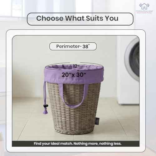 LFH Home Cotton Rich Large Premium Canvas Laundry Bag (2 Count)