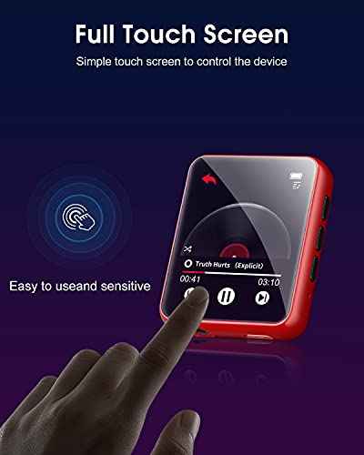 MP3 Player Bluetooth 5.3 Full Touch Screen Color Screen mini MP3 Player
