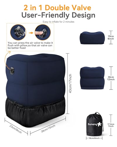 Inflatable Foot Rest Pillow for Travel