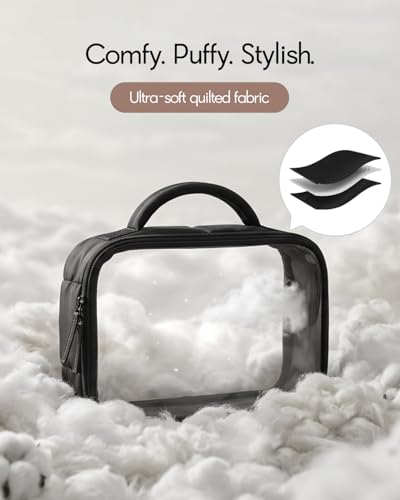 TSA Approved Toiletry Bag Clear Quart Size Travel Bags Makeup Bag (3 Count)