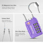 2 TSA Approved Luggage Locks 4 Digit Code Cable Lock Basic Purple (2 Count)