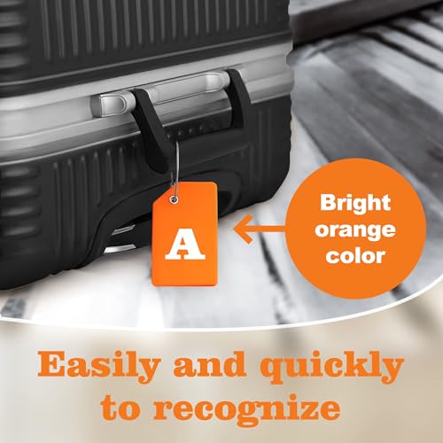 8 Pack Initial Luggage Tags for Suitcases Airplane Travel Essentials (8 Count)