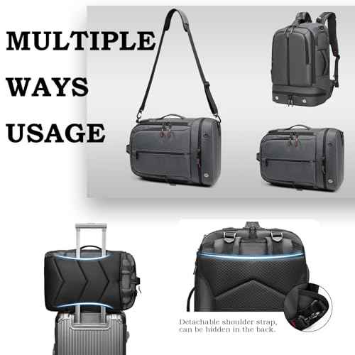 16 Inch Laptop Backpack Water Resistant Carry On Daypack Backpack Anti Theft Travel Rucksack Backpack with Shoe Compartment Shoulder Strap for Men Women