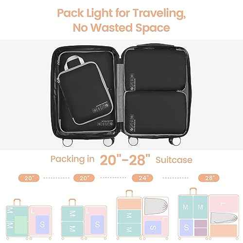 Compression Packing Cubes for Travel (4 Count)