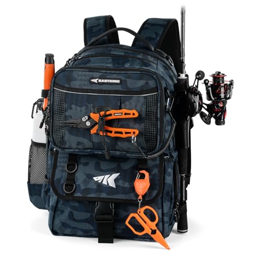 BaitSpace Fishing Backpack with Bait Binder & 2 Rod Holders