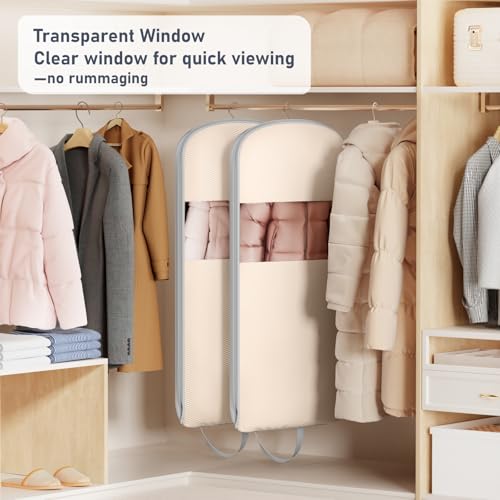 4 Pack 54" Garment Bags for Hanging Clothes (4 Count)