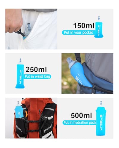 TPU Soft Flask Lightweight Portable Reusable Water Bottle (2 Count)