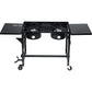 Outdoor Camping Propane Double Burner Stove Cook Cooking Station Stand Picnic BBQ Grill 58