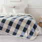 Sherpa Throw Blanket Reversible Large Big King Size Flannel Blankets for Bed