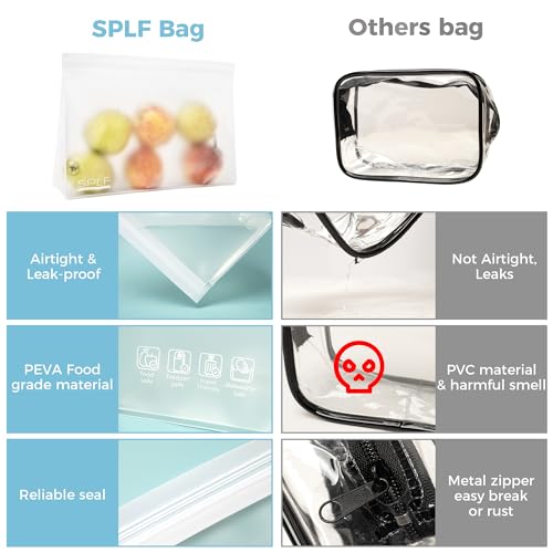 4 Pack Leakproof Clear Toiletry bags (4 Count)
