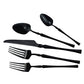 20 piece Black Flatware Set 304 Stainless Steel Fork Spoon Cutlery Luxury Mirror Polished Silverware (4 Count)
