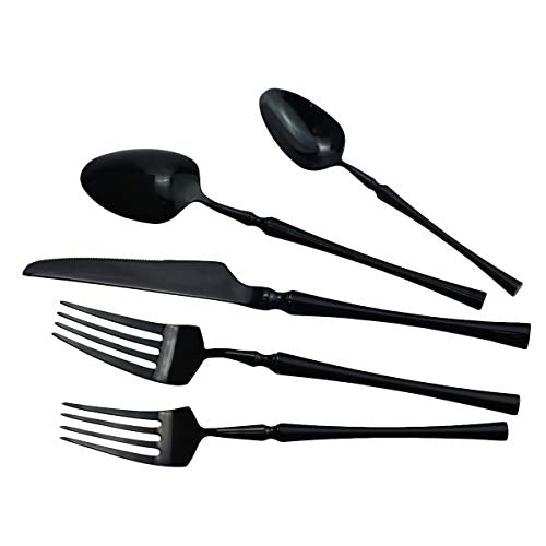 Black Silverware Set