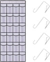Over the Door Shoe Organizer, 24 Large Breathable Mesh Pockets, Hanging Storage Holder, Hanging Shoe Organizer(White)