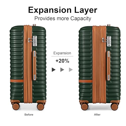 Luggage Set 3 Piece Suitcase Sets with Spinner Wheel (6 Count)