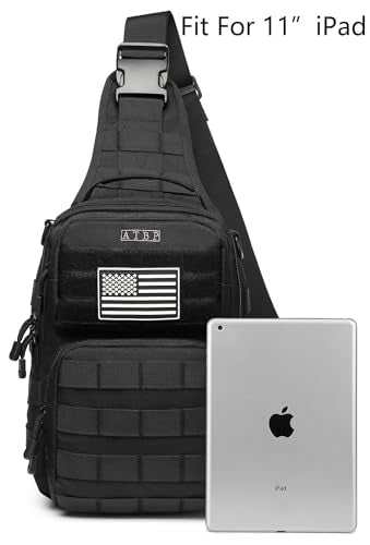 Tactical Sling Backpack With Holster Military Crossbody Bag for Men Single Shoulder Back Pack 10L