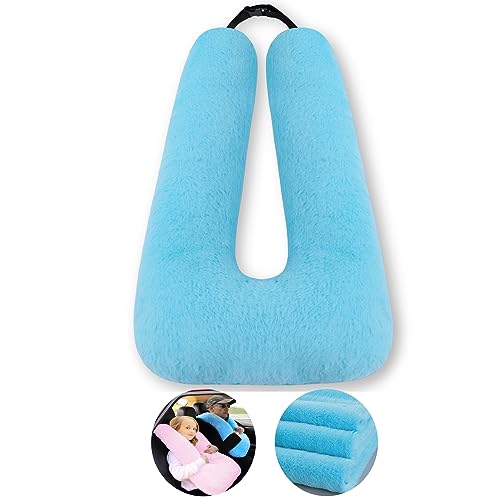 Travel Pillow Cushion for The Back Seat of Car Car Pillow Blue