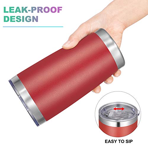20oz Tumbler with Lid and Straw Stainless Steel Tumbler Cup Bulk Vacuum Insulated Double Wall Travel Coffee Mug Powder Coated Coffee Cup (6 Count)