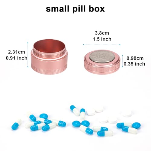 Small Metal Pill Case for Purse