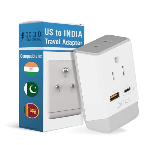 US to India Plug Adapter
