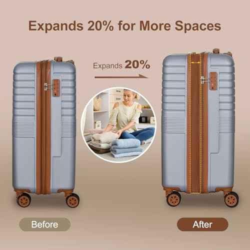 3 Piece Expandable Luggage Set 20 (3 Count)