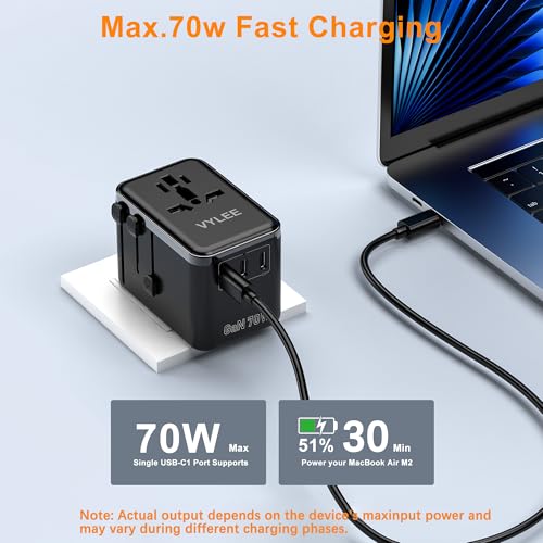 70W GaN International Travel Adapter