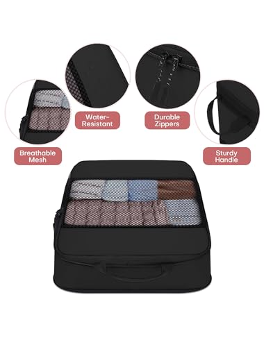 6 PCS Set Compression Packing Cubes for Travel (6 Count)