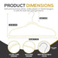 50 Pack New Premium Quality Velvet Hangers Ultra Thin Non Slip Adult Felt Space Saving Hangers for Closet Heavy Duty Coat Pants Jackets Dress Hangers 360° Swivel Hook Hold Upto 10 lbs Ivory (50 Count)