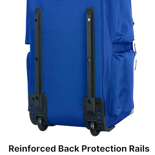 29 inch Jumbo Size 8 Pockets Wheeled Rolling Duffel Bag Water Resistant Luggage Lightweight Travel Suitcase with Retractable Handle