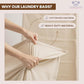 LFH Home Large Premium 1pack Cotton Rich Rich Canvas Laundry Bag with Drawstring and Handles Heavy Duty