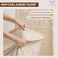 LFH Home Large Premium Cotton Rich Canvas Laundry Bag with Drawstring and Handles Heavy Duty (6 Count)
