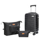 Luggage Set 3 Piece Luggage Set ABS hardshell Spinner Wheels Luggage Carry on Suitcase with Weekender bag & Toiletry bag (3 Count)