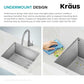 Stainless Steel 17 in 16 Gauge Undermount Bar Sink KWU111