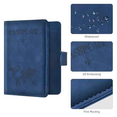 3 Pack Passport Holder + 2 PVC Covers (3 Count)