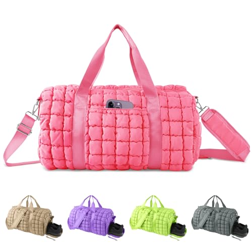Quilted Travel Duffle Bag Gym Bag for Women