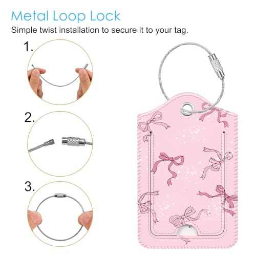Luggage Tags Privacy Cover ID Label for Travel Bag Suitcase (2 Count)