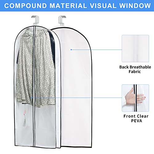 Hanging Clothes Storage with 4" Gusseted Garment Covers