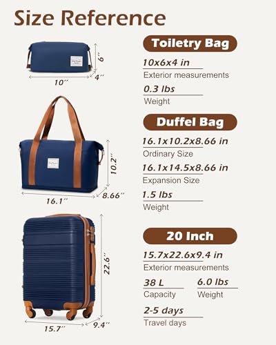 Luggage Sets with Spinner Wheels (3 Count)
